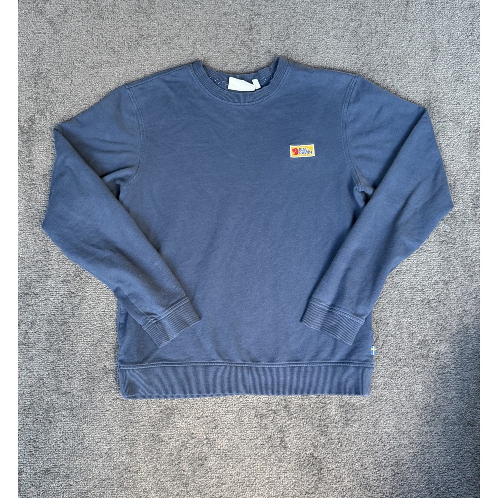 Fjallraven Vardag Sweater Mens Small Navy Blue Crewneck Sweatshirt 87316